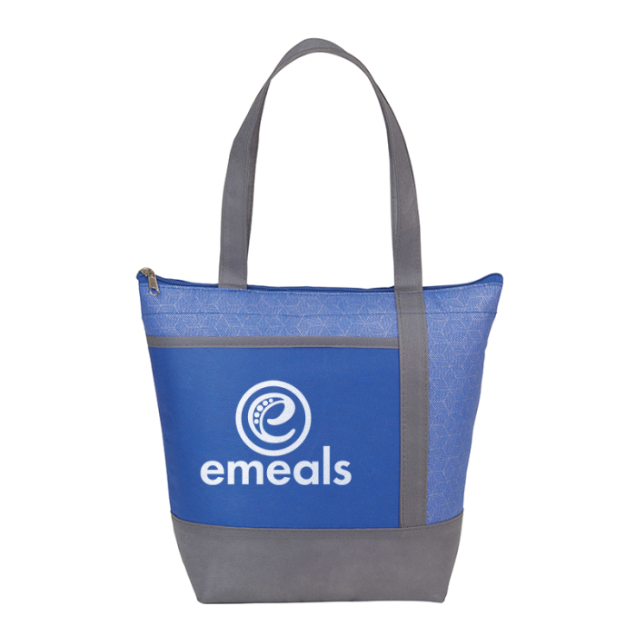 Imprinted Chrome Non-Woven 9 Can Lunch Coolers