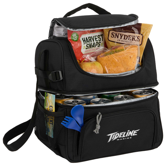 Imprinted Two Tier 12 Can Lunch Coolers