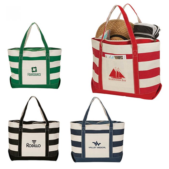 Customized Newport Natural Canvas Tote Bags