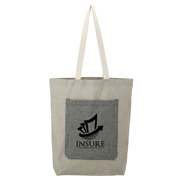 Customized Recycled Cotton Pocket Totes