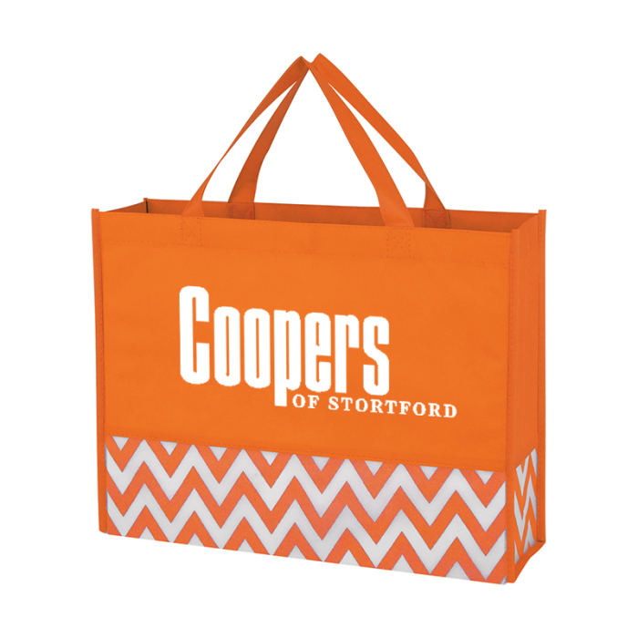 Customized Zigzag Non Woven Tote Bags
