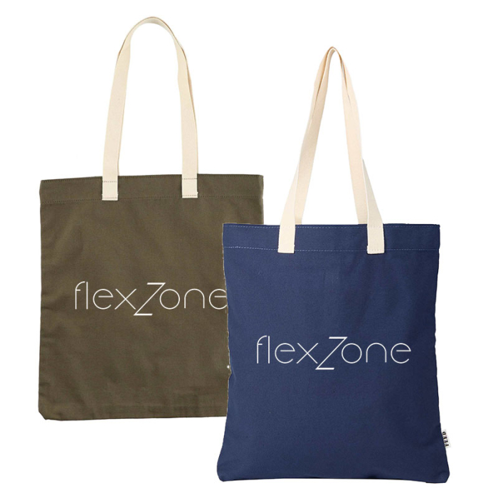 Feed Imprinted Organic Cotton Convention Totes