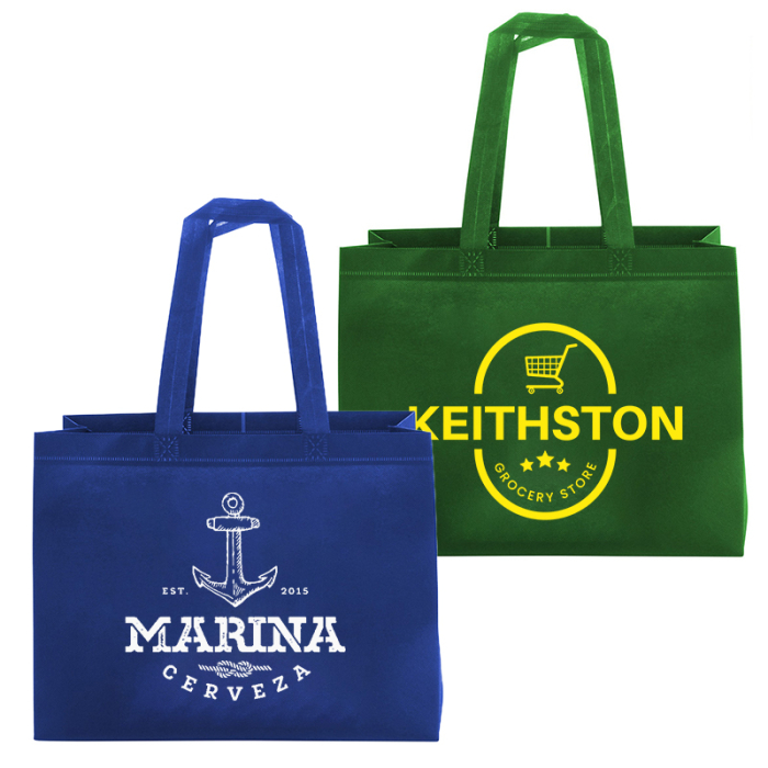 Imprinted Kingston 80GSM Recycled Non-Woven Polypropylene Heat-Sealed Totes