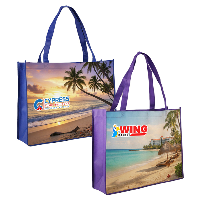 Imprinted Sublimated Large Non-Woven Shopping Totes