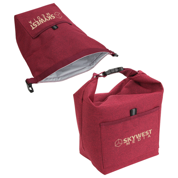 Personalized Bellevue Heathered Polyester Insulated Lunch Totes