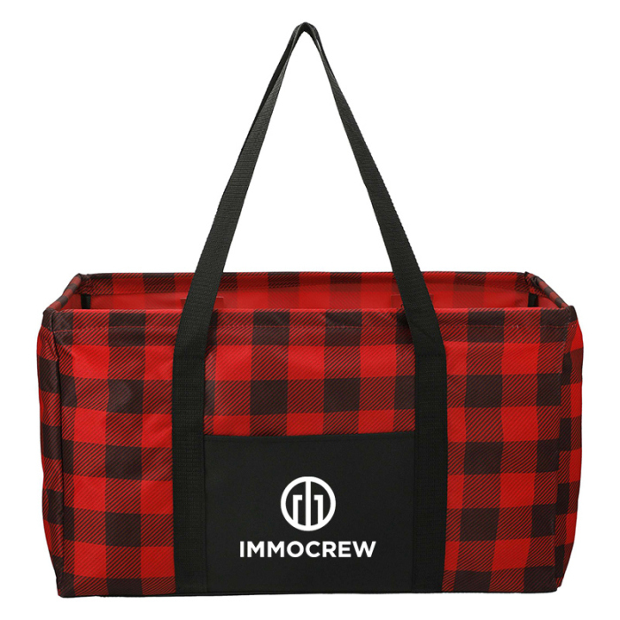 Personalized Buffalo Plaid Utility Totes