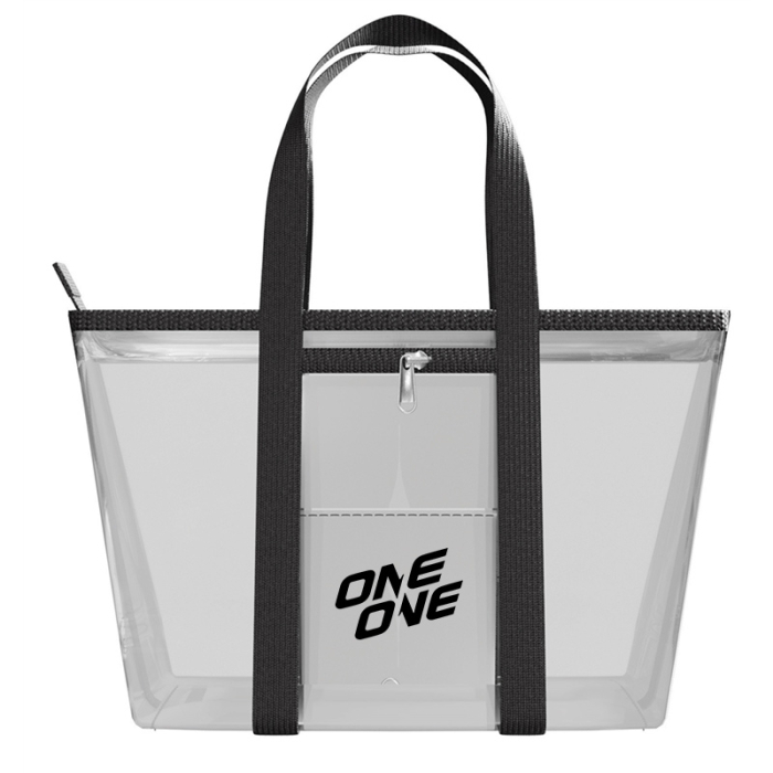 Personalized Classic Clear Tote with Zipper Closure