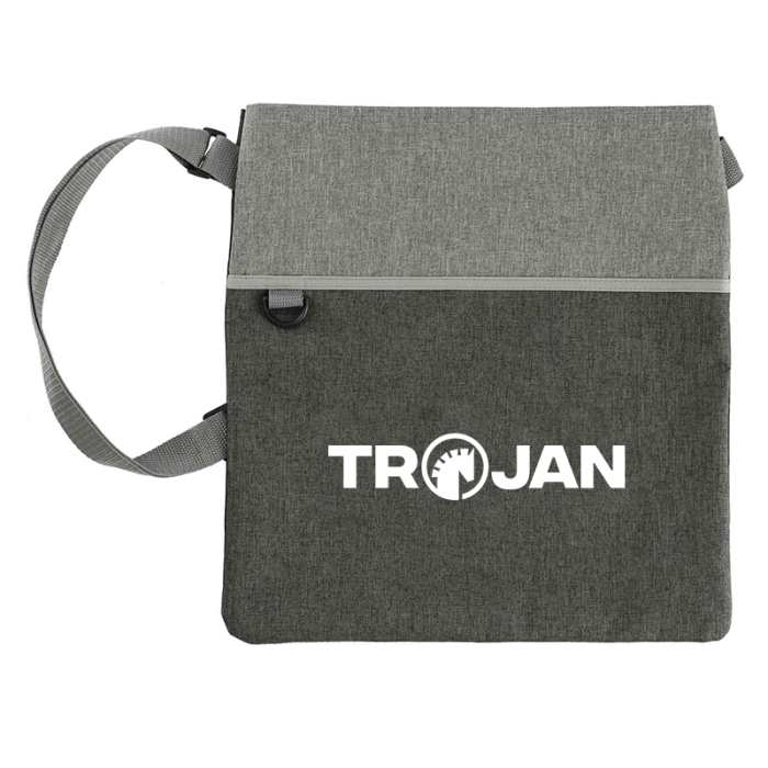 Personalized Double Heather RPET Crossbody Totes