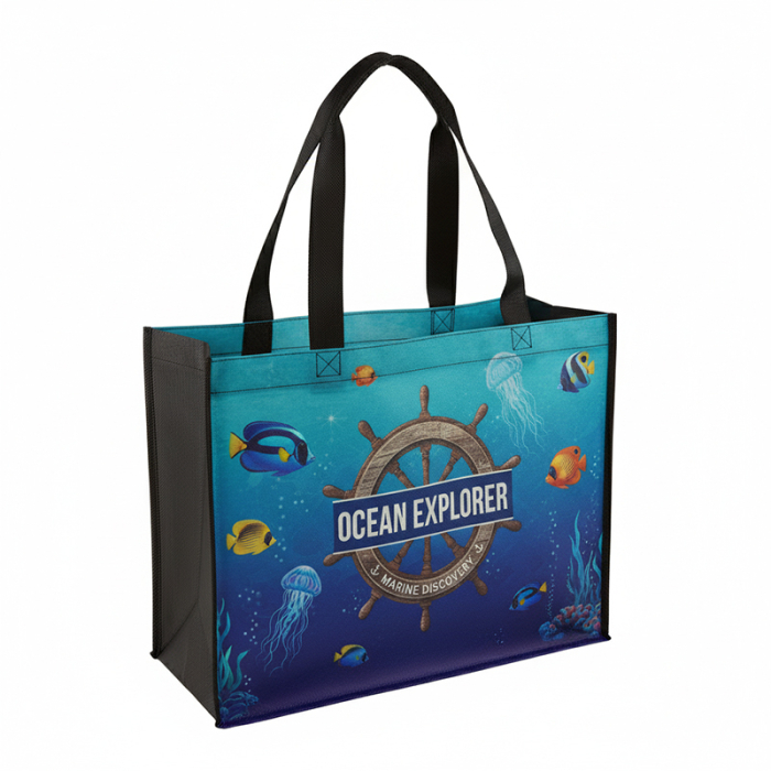 Personalized Sublimated Non-Woven Shopping Totes 2-sided