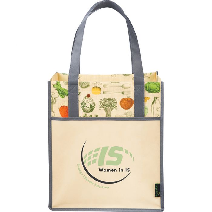 Promotional Big Grocery Vintage Matte Laminated Non-Woven Tote Bags
