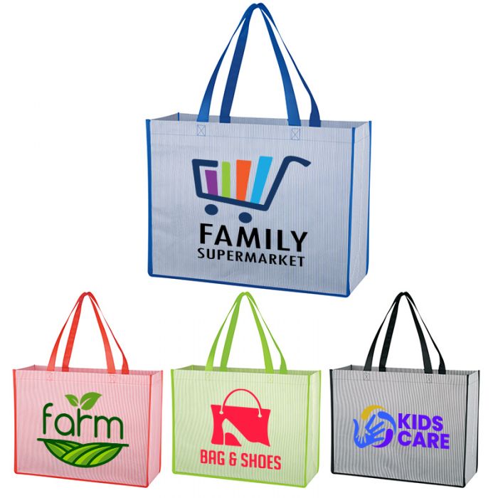 Custom Imprinted Matte Laminated Bahama Tote Bags