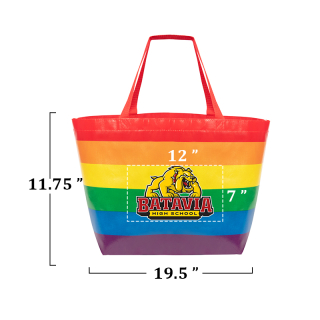 Rainbow Laminated Non-Woven Tote Bags