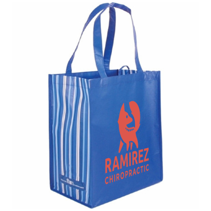 RPET Custom Striped Tote Bags