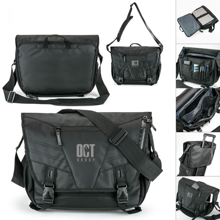 Custom Printed Basecamp Jetway Laptop Messenger Bags