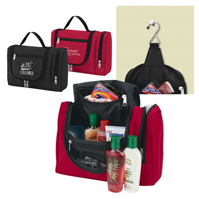 Custom Imprinted Hanging Toiletry Tote Bags