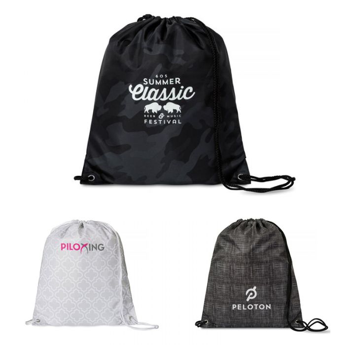 Custom Imprinted Riley Patterned Cinchpacks