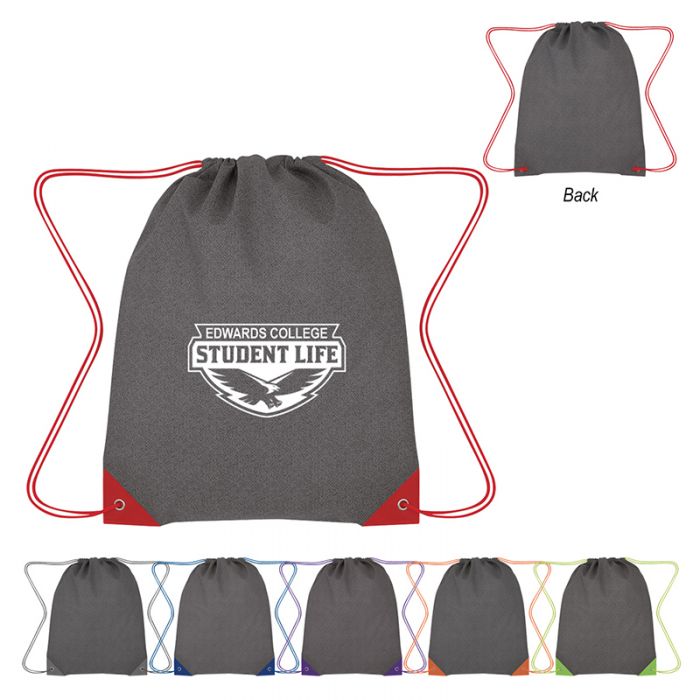 Customized Grayson Non-Woven Drawstring Bags