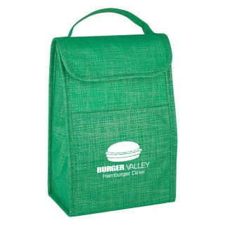 Custom Printed Crosshatch Non-Woven Lunch Bags