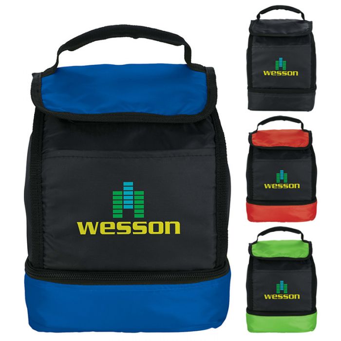 Promotional Daily Dual Compartment Lunch Cooler Bags