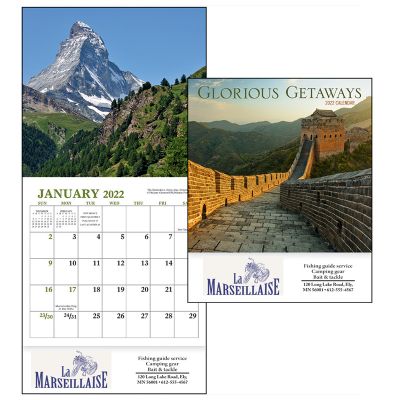 Custom Printed Glorious Getaways Mini Wall Calendars - Wall Calendars