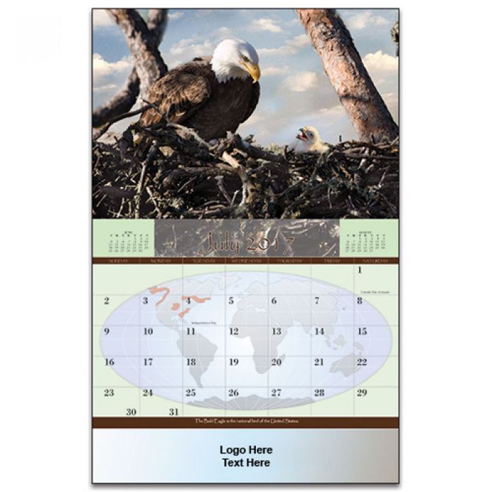 Custom Printed 2017 Nature's Innocence Stitched Wall Calendars