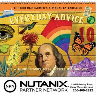 Custom Printed Old Farmer\'s Almanac Everyday Advice Spiral Wall Calendars