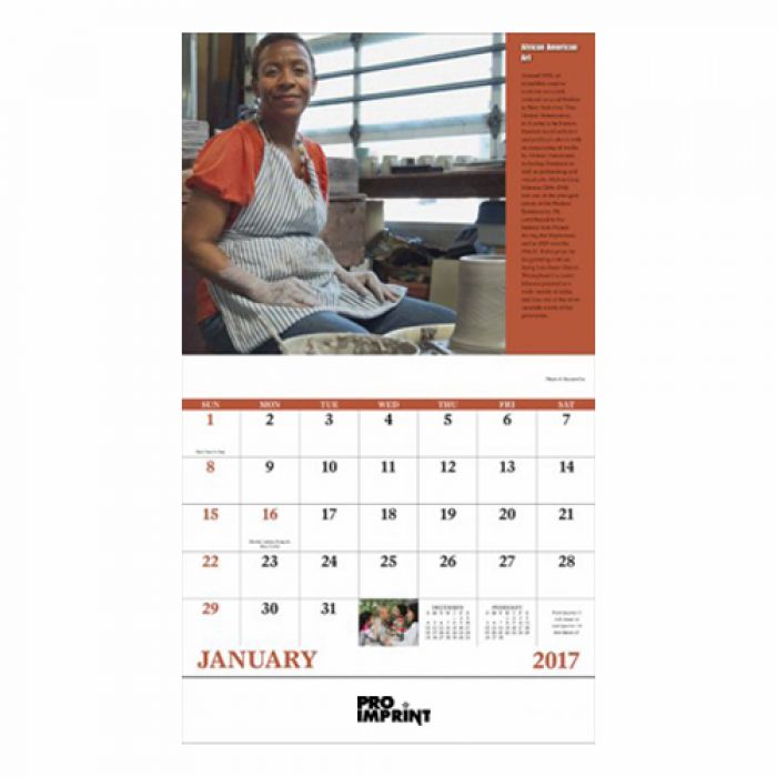 Customized 2017 African-American Community Stapled Wall Calendars