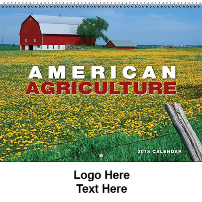 Customized 2018 American Agriculture Spiral Wall Calendars