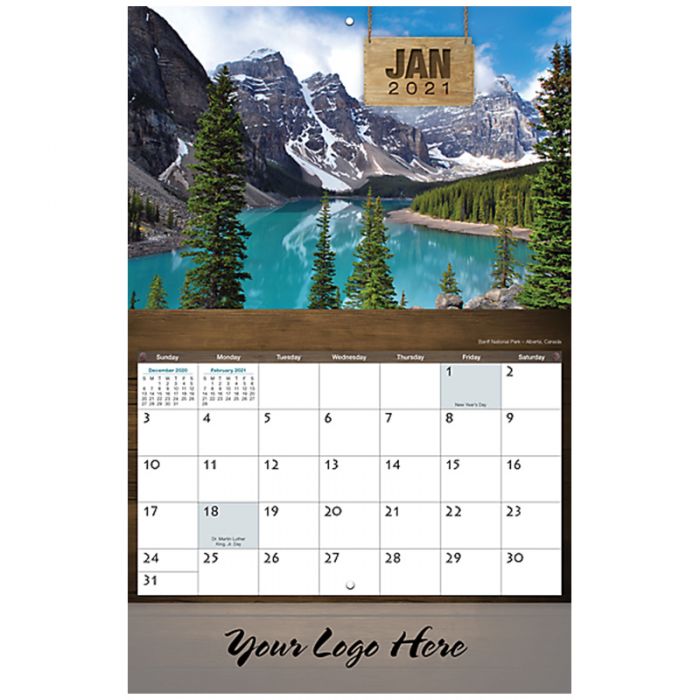 Promotional National Parks Stapled Wall Calendars