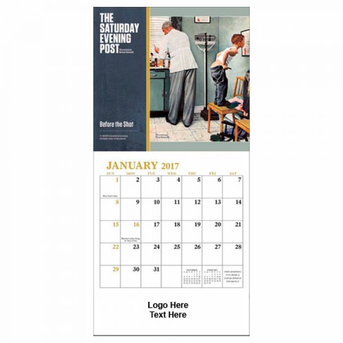 Promotional 2017 The Saturday Evening Post Mini Wall Calendars