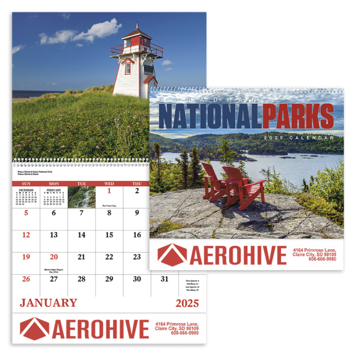Promotional Canadian National Parks Spiral Wall Calendars