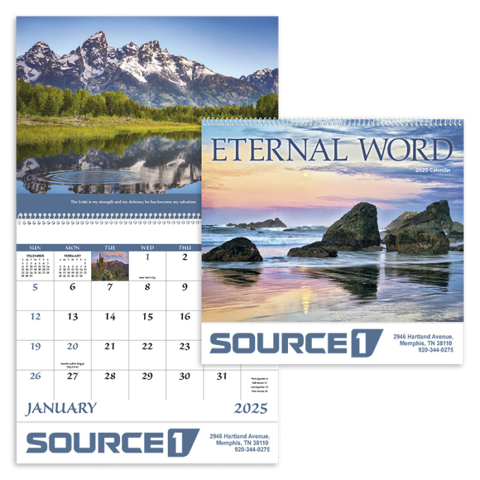 Promotional Eternal Word without Funeral Planner Spiral Wall Calendars