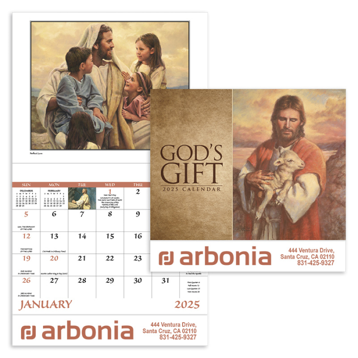 Promotional God's Gift Stapled Wall Calendars