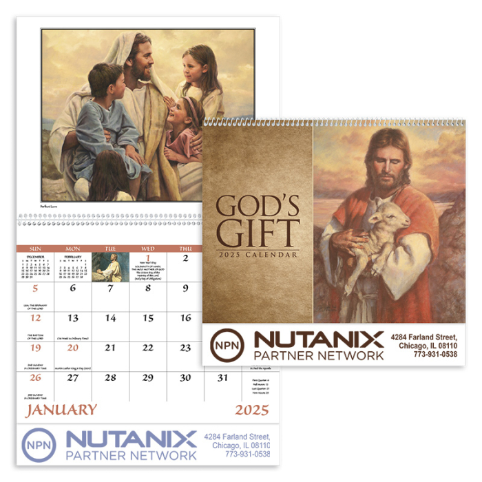 Promotional God's Gift Without Funeral Pre-Planning Sheet Spiral Wall Calendars