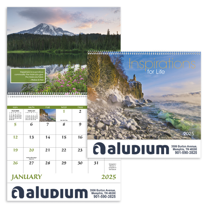 Promotional Inspirations for Life Spiral Wall Calendars