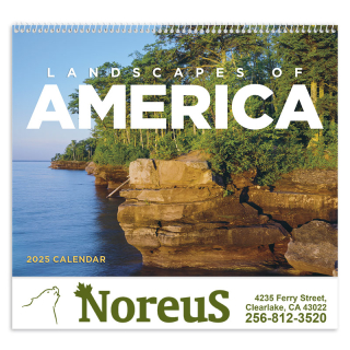 Landscapes of America English Spiral Wall Calendars
