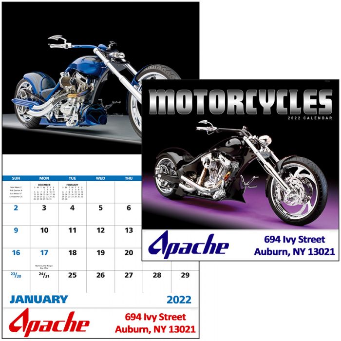 Promotional Motorcycles Stapled Wall Calendars Wall Calendars