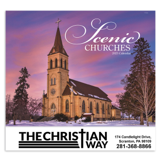 Scenic Churches Stapled Wall Calendars