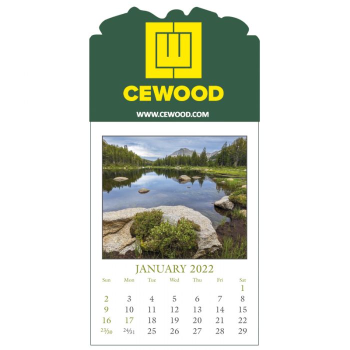 Customized Scenic Stick Up Grid Calendars