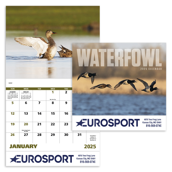 Promotional Waterfowl Stapled Wall Calendars