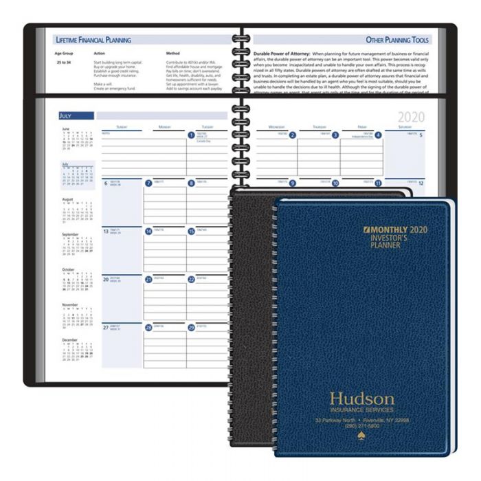 Custom Imprinted Investor's Planning Manual Monthly Planners