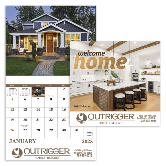 Promotional Welcome Home Stapled Wall Calendars