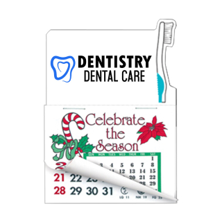 Promotional Toothbrush Shape Calendar Pad Stickers with Tear Away Calendar