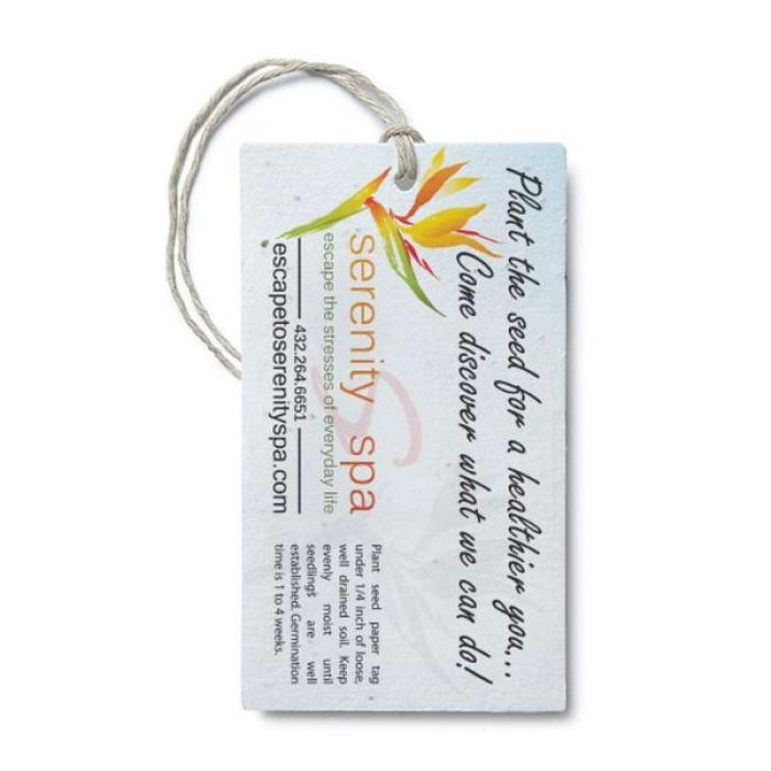2x3.5 Inch Custom Seed Paper Product Tags