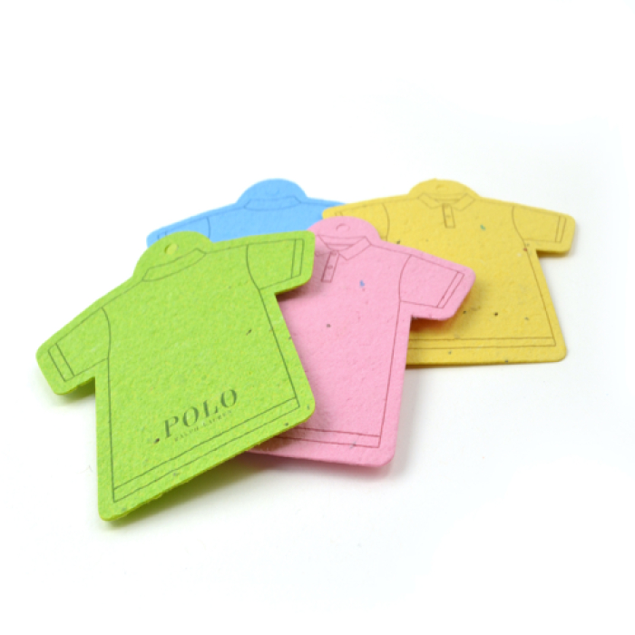 Personalized T-Shirt Shaped Seed Paper Product Tags