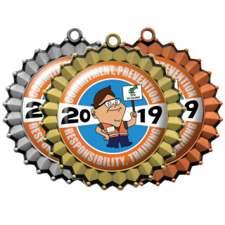 2 Inch Digistock Medals: Crimped Border