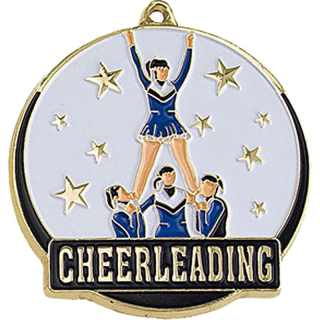Stock Gold Enamel Medals: Cheerleading