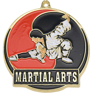 Stock Gold Enamel Medals: Martial Arts