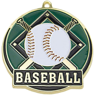Stock Gold Enamel Medals: Baseball