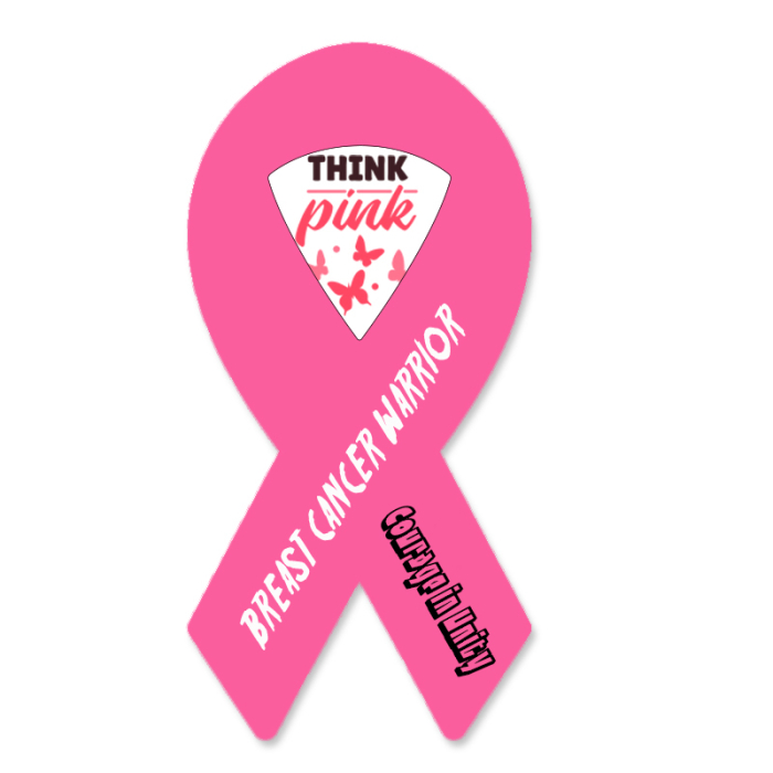 3.8x8 Custom Printed Large Awareness Ribbon Shape Magnets 20 Mil